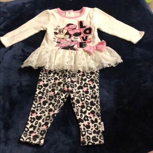 Disney baby 3/6 month shirt and pant set